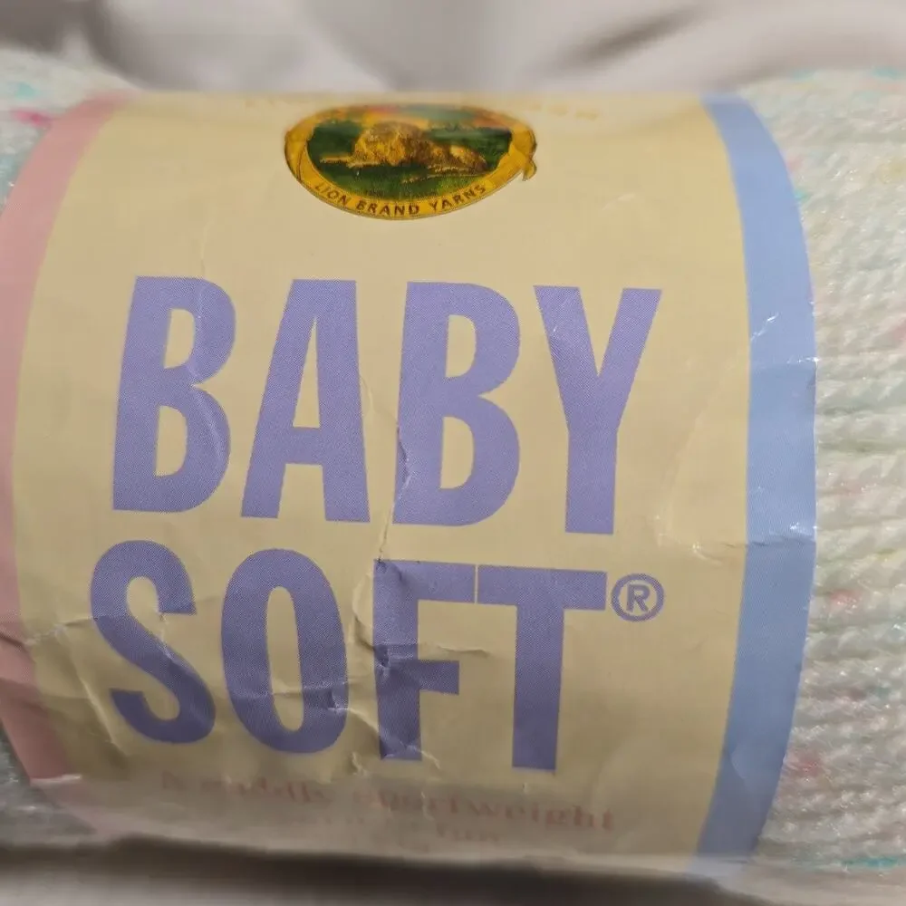 LION BRAND BABY SOFT Yarn Discontinued CANDY 1 Skein